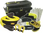 8 Piece Recovery Snatch Strap Kit 11000Kg Heavy Duty Off-Road Towing Set