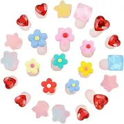NULYLU Toe Separator 24pcs Silicone Flower Toe Separators Set Nail Supplies for Pedicure for Nails Polish