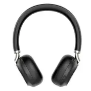 Yealink BH76 Teams Certified Bluetooth Wireless Stereo Headset, Black, ANC, USB-C, Rectractable Microphone, 35 hours battey life