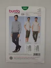 Burda Sewing Pattern 6603 Men's Pants Pattern Size US 36-48 EUR 46-58 NEW