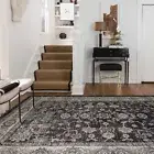 Extra Large Floor Rug Dark Brown Beautiful Allover Traditional Carpet Runner Mat