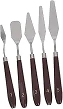 UTHCLO 5pcs Paint Spatula Set for Oil Painting Versatile Palette Scrapers for Mixing Smoothing Spreading Acrylic Paint Art Tools for Beginners Professionals