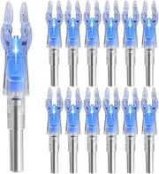 xioaue 12PCS Lighted Nocks for Arrows with .204 Inside Diameter, High-Visibility Lighted Nocks, Lighted Arrows Nocks Blue