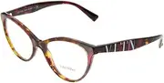 [Valentino] Women's Va3013 53Mm Optical Frames, Red, Red Havana, 53mm
