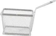 HOLIDYOYO Stainless Steel Frying Basket Handle Versatile Kitchen Strainer for Chips Snacks and Vegetables and Easy to Clean American Style Deep Fryer Basket