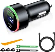 Range Tour Dash Camera Car Charger Mini USB Interfaces, Car Phone Charging USB-C Port 18W, L-Type Driving Recorders Power Cord Universal Adapter Power Cord 3.5m/11.5ft 12V-24V to DC 5V 3A