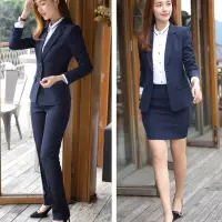 在飛比找蝦皮商城精選優惠-Miguo_OL職業裝 長袖女西裝職業套裝 2色 S-4XL
