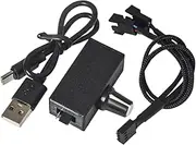 YsXoWiui PWM Speed Controller Accessories 4 Pin with Adapter Cable 12V Fan Pump Fan Controller, 1 to 2 Cable