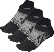 [meaiguo] Toe Socks for Men Women COOLMAX Five Finger Socks No Show Athletic Toe Socks Running 3 Pairs