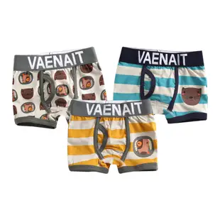 [韓國 Vaenait BABY] 2-7 歲幼兒兒童男孩棉質或莫代爾內衣平角內褲 3 件裝 002