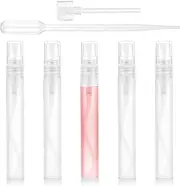 Pack of 5 Mini Perfume Refillable, 10 ml Empty Spray Bottles, Perfume Atomiser, Refillable Perfume Atomiser, Pocket Atomiser, Portable Perfume Spray Bottle for Travel, Going Out