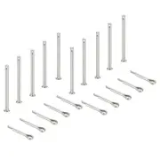 10Pcs M3x45mm Clevis Pins, Single Hole Flat Head Hitch with Cotter Pins, Silver