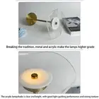 (Simple Metal Table Lamp - Stripe) Metal Crystal Round Table CT