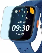 Puccy 3 Pack Anti Blue Light Screen Protector, compatible with BIGGERFIVE BW02 BAAVE 2 1.8" smartwatch smart watch TPU Film Guard （ Not Tempered Glass Protectors ）