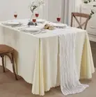 4 Pack White Cheesecloth Table Runner 10FT Long Boho Gauze Table Runner Rusti...