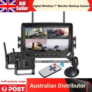 Digital Wireless 7" Monitor 1080P DVR Recorder Truck Bus Rear View Backup Camera