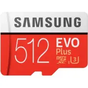 microSDXC 512GB EVO Plus UHS-I Class10 U3 4K compatible Samsung with dedicated S