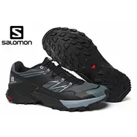 在飛比找蝦皮購物優惠-Salomon 湖藍色黑色戶外專業登山運動鞋 40-45