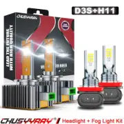 For Chevy Camaro 2014-2018 - 4PCS LED Headlight HI/LO & Fog Light Bulbs (for: Chevrolet)