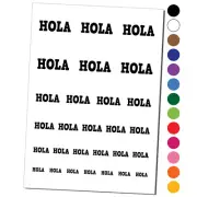Hola Spanish Hi Hello Temporary Tattoo Water Resistant Set