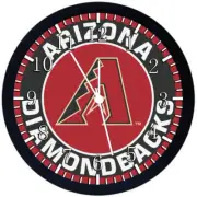 Arizona Diamondbacks Wall Clock Large 12" Black Frame Glass Face Non-Ticking F30