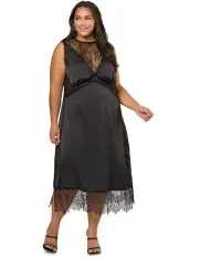 [Sunday in the City] Heart of Glass Midi Dress in Black
