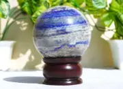 High Quality 90MM Blue Lapis Lazuli Minerals Metaphysical Stone Sphere Ball