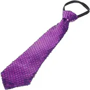[HOOTNEE] Sequin Tie Sequin Bow Ties Dot Necktie Hat Necktie Ornament Costumes Props Hinge Ring Dress Shirt Necklace Wear -tie Wraps Neck Man Glitter Funky Turquoise Strap Polyester Purple