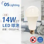 OSRAM歐司朗 LED CLA125 14W 6500K 白光 E27 全電壓 抗菌 球泡燈_OS520140