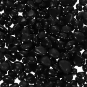 Glass Stones 453g/1 Lbs Glass Pebbles Marbles Beads Gem Stones(5-9 mm Black)