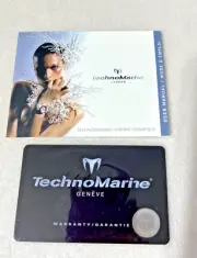 TechnoMarine Watch Technodiamond Chrono Ceramic Manual & UNFILLED BLANK Card
