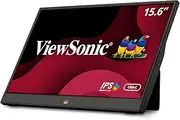 ViewSonic VA1655-3 15.6 Inch FHD 1080p IPS Portable Monitor with Mobile Tilt Ergonomics, 250nits, USB-C, Mini HDMI, Protective Case for PC Laptop Phone Tablet, Speaker, Lightweight