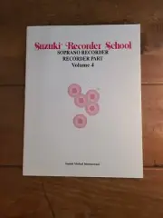 Suzuki Recorder School Soprano Recorder Vol 4 Suzuki Method Book (1436)