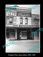 OLD LARGE HISTORIC PHOTO OF THE PENFOLDS WINES SHOP SYDNEY NSW c1940 6