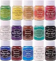 Biutee Mica Powder Slime Powder 15 colors 0.35oz Pearlescent Soap Making dye Food Grade Skin Safe Resin Dye for Soap Making/Bath Bomb/Resin Jewelry/Nail Art/Eyeshadow DIY/Candle Making