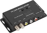 TM70 UHF TV Link Modulator, UHF Modulator PAL Optional AV to RF Converter, USB5V AV HF Converter IR Extender Adapter with Channel Display for CATV System