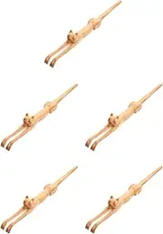 WRITWAA 5pcs Wooden Back Scratcher: Cat Shaped Long Handle Back Scratcher Massage Tool, Presents for Parents