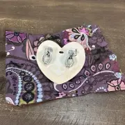 NWT Brighton Pompeii Heart Dangle Drop Earrings Door Knocker Post Style Chunky