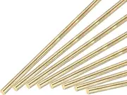 uxcell Brass Rod,Brass Solid Round Rod 3mm Diameter 305mm Length Lathe Bar Stock for RC Model DIY Craft Pack of 8