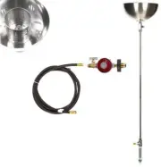 Torch36BCK: DIY Complete Stainless Propane TIKI TORCH/ FIRE BOWLS 44" Tall Kit