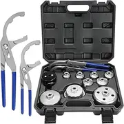 BETOOLL 12pcs Oil Filter Wrench Set - Socket Adjustable Removal Tool Kit Compatible with BMW, Volvo, Honda, Audi, Ford, Toyota, Nissan etc. (HW0103-1)