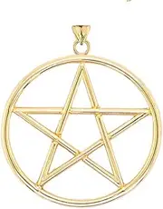 [Claddagh Gold] Certified 10k Gold Pentagram Star Pendant (Small)