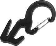 KOMBIUDA Climbing Carabiner Hook Bungee Locking Snap for Outdoor Gear Zinc Alloy Carabiner Strong Locking Buckle Black