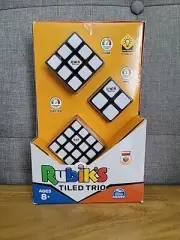 Rubik's Tiled Trio Bundle 2x2 Mini 3x3 Cube 4x4 Master 3D Puzzle Game New