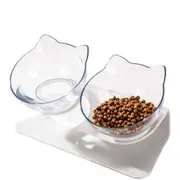 Double Elevated Pet Bowls Cat Dog Bowl Stand Food Water Raised Feeder Dispenser