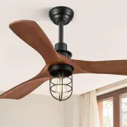 42Inch Ceiling Fans with Lights and Remote Control Farmhouse Flush Mount Ceil...