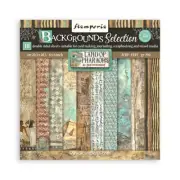 Stamperia Fortune LAND OF PHARAOHS Background 8x8 Paper Pad 10 Sheets SBBS106