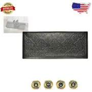 Stylish Hand-Hammered Metal Boot Tray - 30 x 13 Inches for Floor Protection
