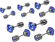 [Generic] Mens Stud Earrings,Steel Cartilage Piercing Jewelry | Steel Stud Earrings Set, Colorful Screwback Stud Earring For, Graduation Ceremony