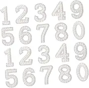 [HAPINARY] 20pcs Rhinestone Pearl Iron Number Applique Patches for DIY Clothing Shoes Bags Hats Creative Fashion Accessories for Style